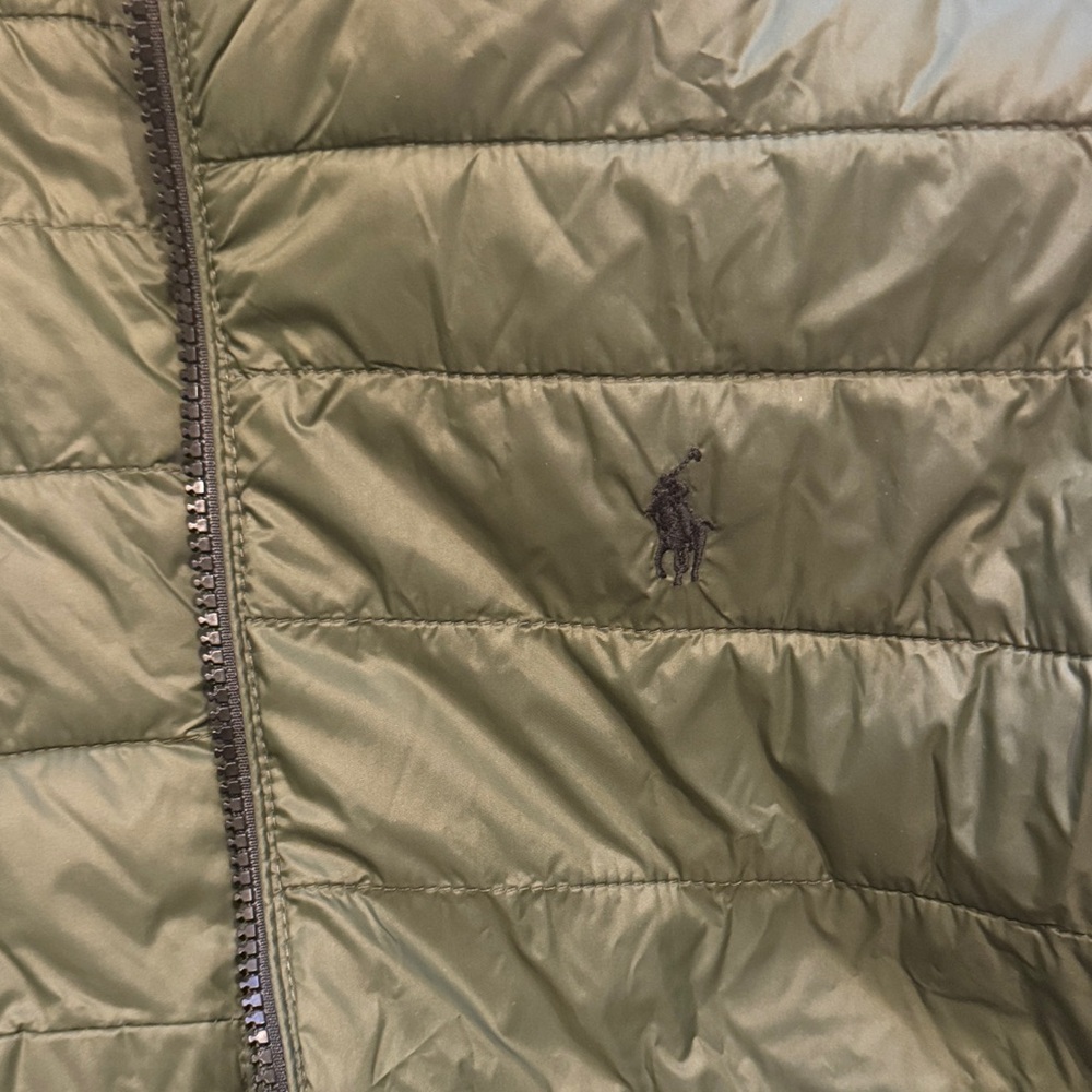 NWT Polo Ralph Lauren Reversible Camouflage/Green Hooded Puffer Jacket - Picture 9 of 9